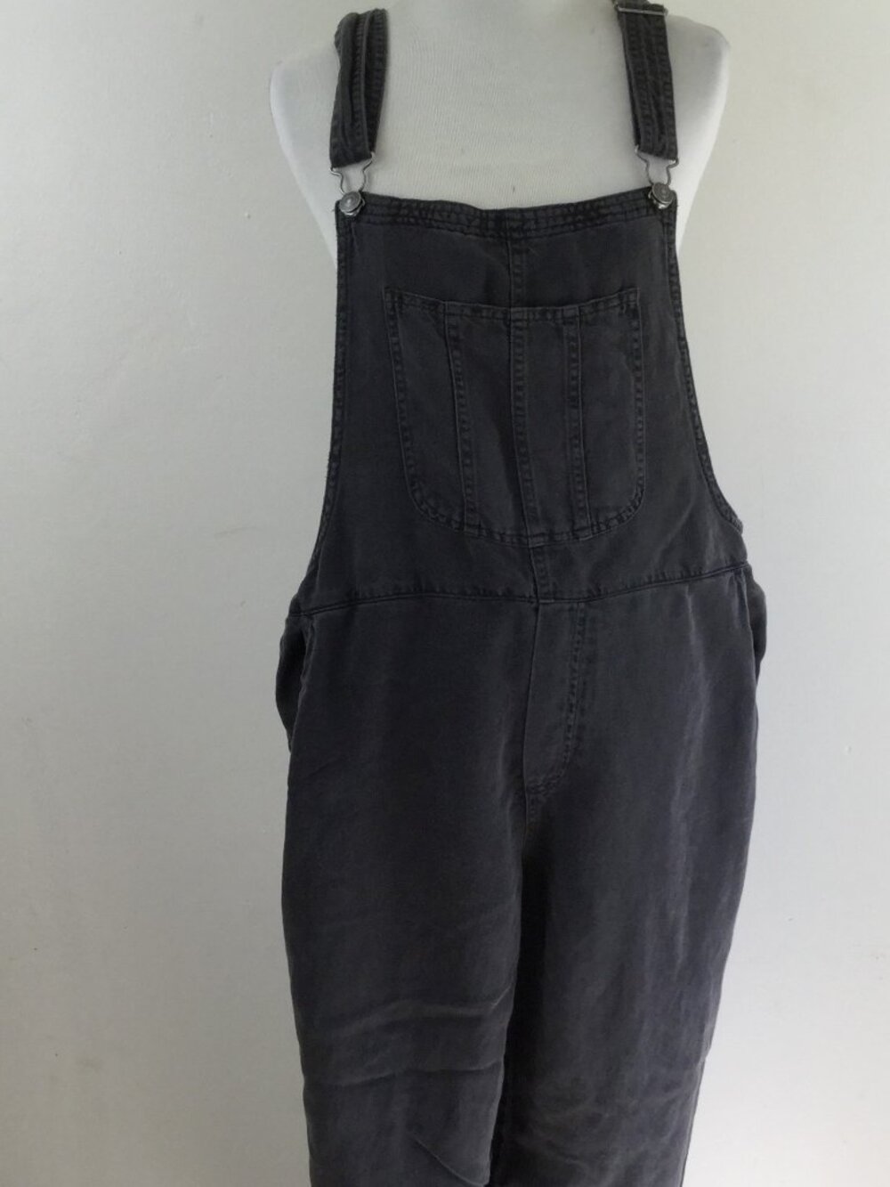 Aerie Charcoal Mineral-Wash Overalls l